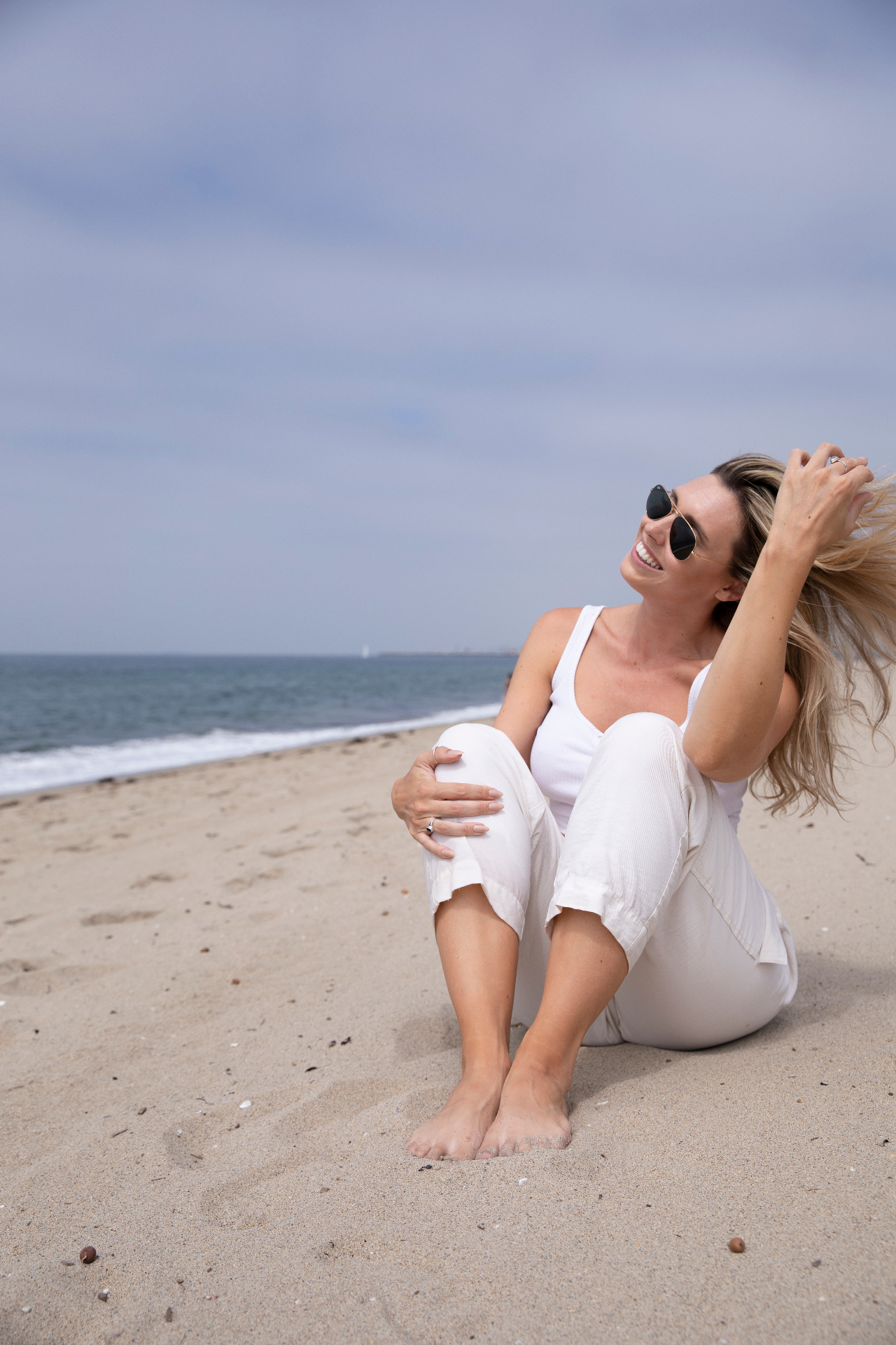 Lauren Cheek on the beach